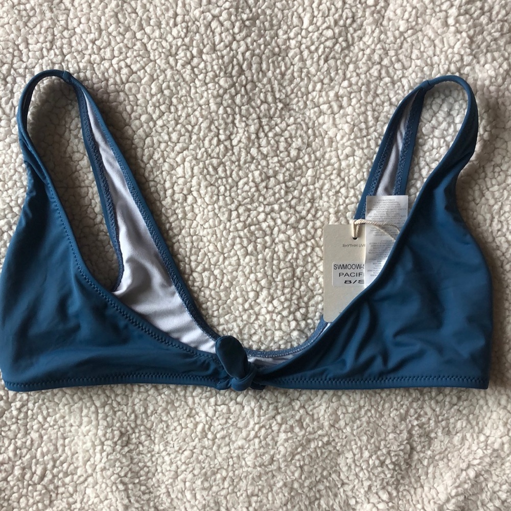 Rhythm Blue bikini tie front top